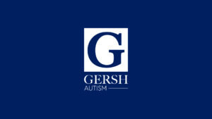 Gersh Autism Logo on a Blue Background