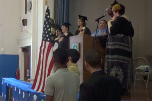 Gersh Academy Graduate Students Reciting the Pledge of Allegience During the Ceremony