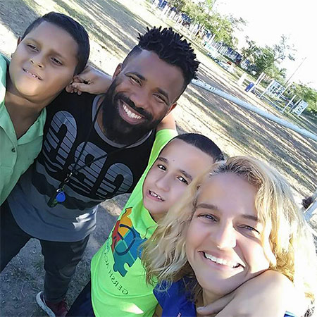 Gersh Academy Puerto Rico Teachers and Students Outside Smiling