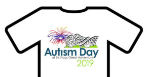 Autism Day at Six Flags Great Adventure 2019 Official Event T-Shirt Front